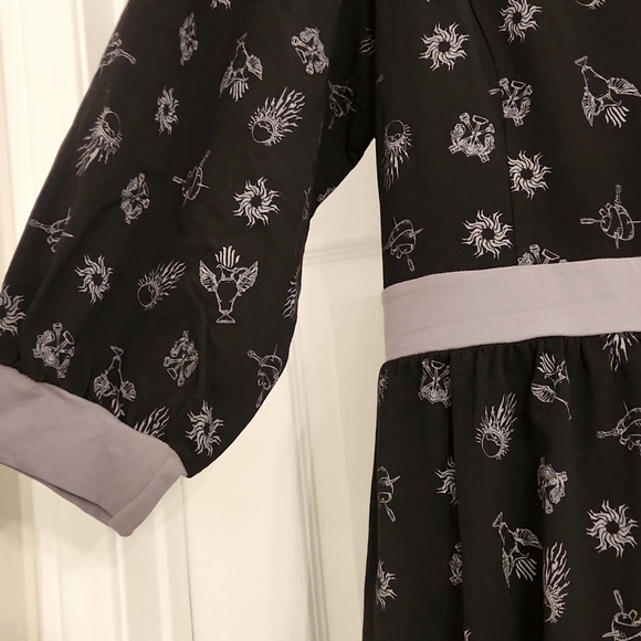 NEW Hot Topic Black & Gray Shadow & Bone Whimsigoth Gothic Dark Dress Size XL - Picture 6 of 7